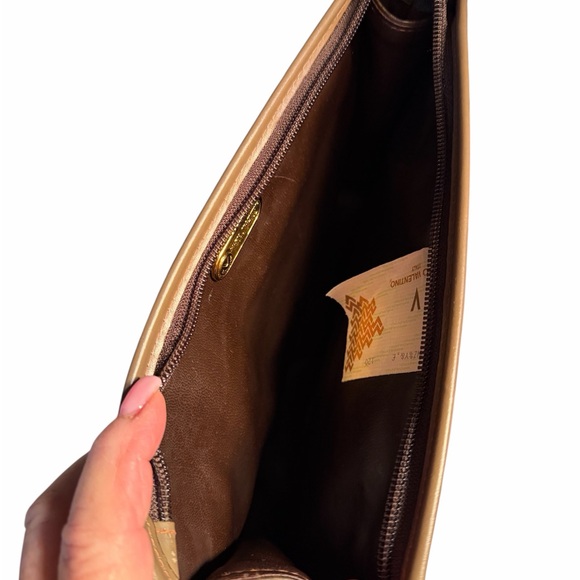 Vintage 80’s Mario Valentino Brown Monogram Clutch Bag with Original Tags - Picture 10 of 10